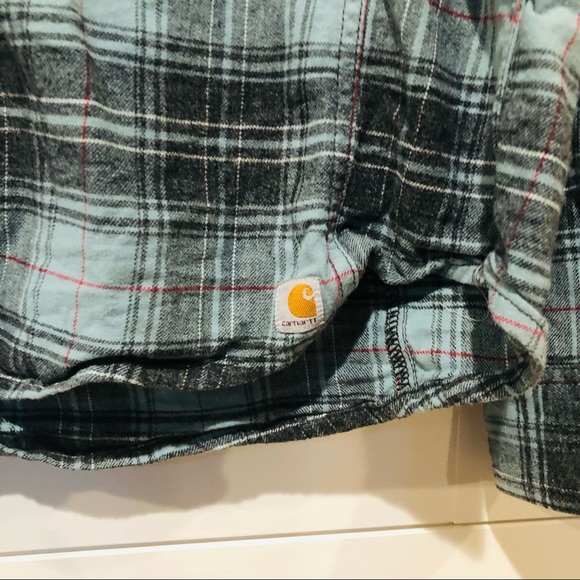 Carhartt Flannel Shirt Button Front Womens Large - Picture 3 of 6